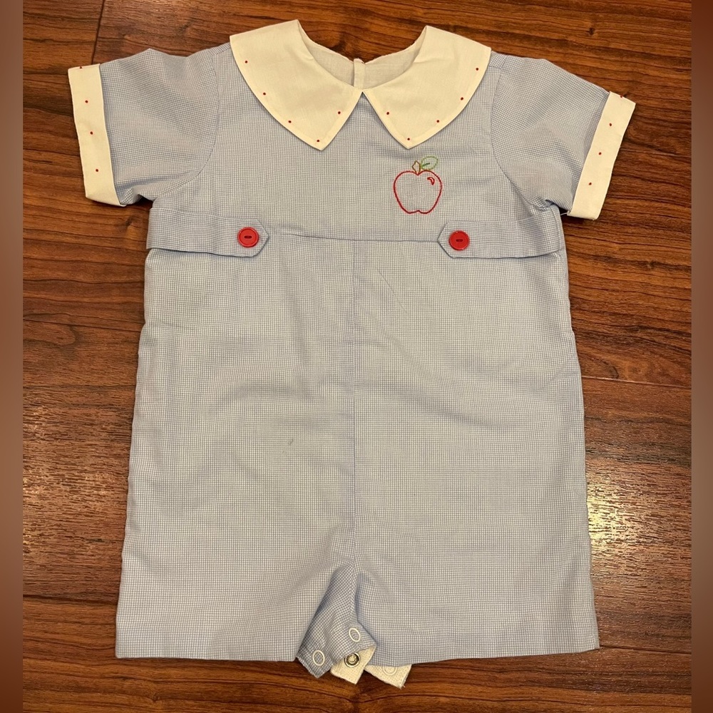 2T back to school apple onesie